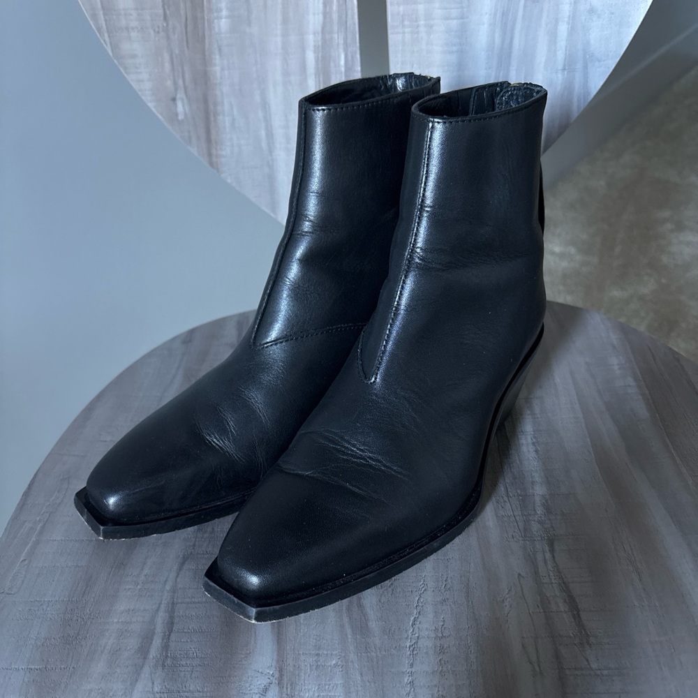 All Saints Black Leather Boots